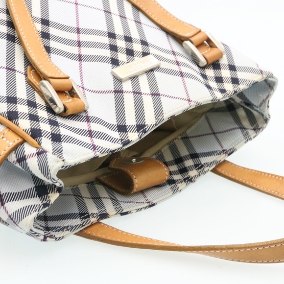 BURBERRY Nova Check Hand Bag Blue Auth yk3346 - Picture 6 of 16